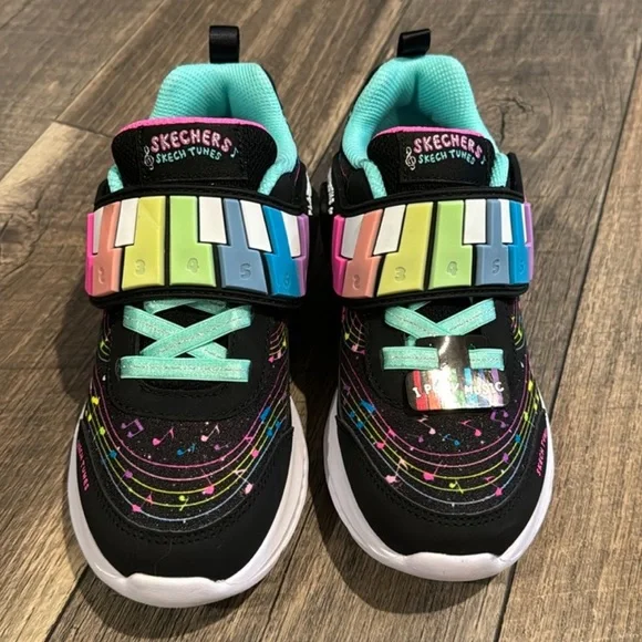 Skechers Black and Multicolor Kids Sneakers - Picture 3 of 12